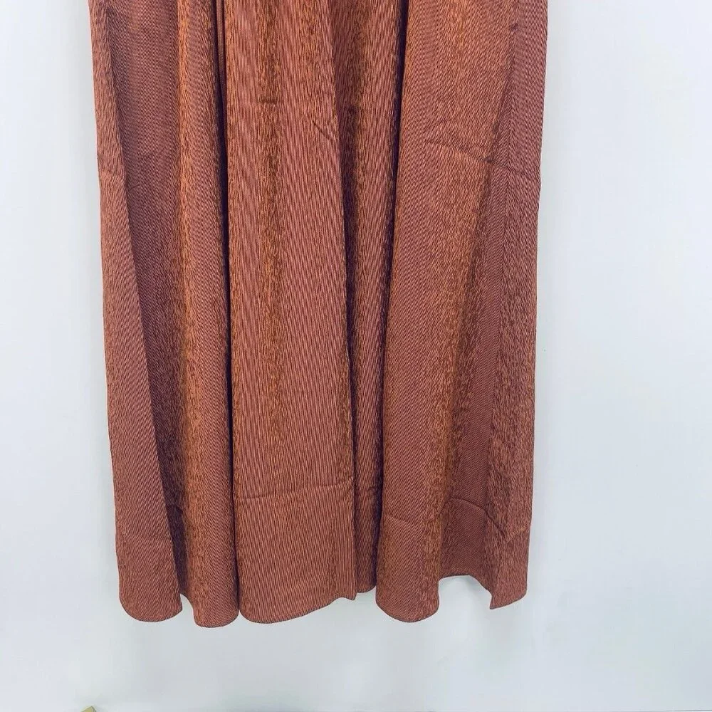 Athleta Midi Dress Sz S Womens Brown Echo Copper Sleeveless Casual Breathable - Picture 4 of 9